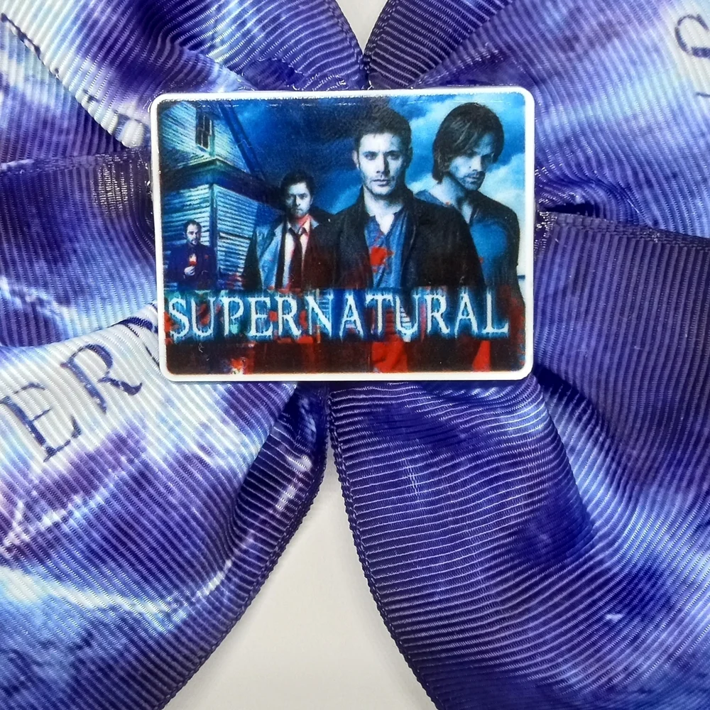 Hand Crafted Supernatural Blue Hair Bow